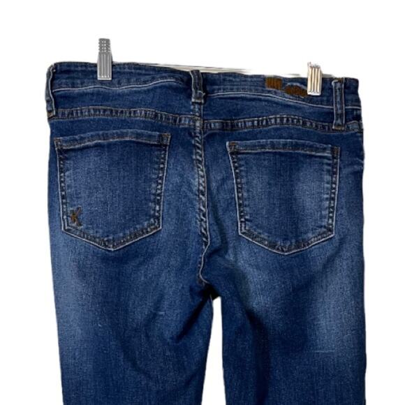 Kut from the Kloth Jeans Dark Wash Mid Rise Zip Fly Distressed Women's Size 4 - Picture 4 of 7
